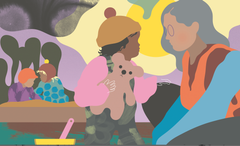 Omslag Bris rapport "Jag hade behövt någon som fångade upp mig". Illustratör Elin Svensson.