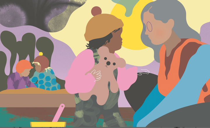 Omslag Bris rapport "Jag hade behövt någon som fångade upp mig". Illustratör Elin Svensson.
