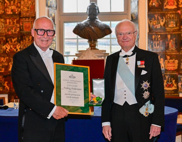 Anders Andersson och Hans Majestät Konungen Carl XVI Gustaf.