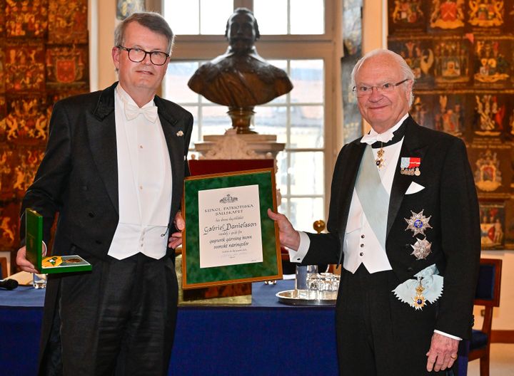 Gabriel Danielsson och Hans Majestät Konungen Carl XVI Gustaf.