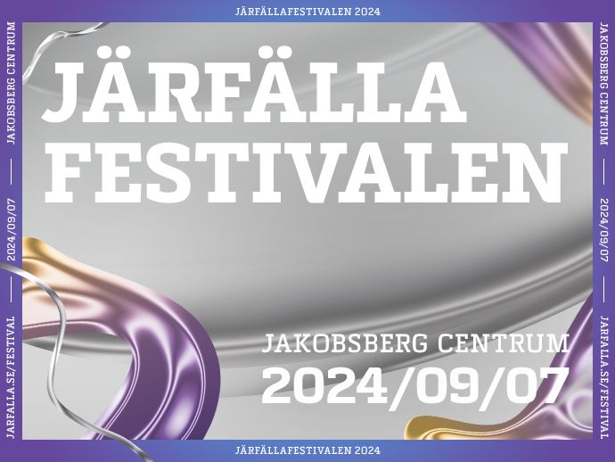 Bild med texten Järfällafestivalen 2024 och datumet 7 september.