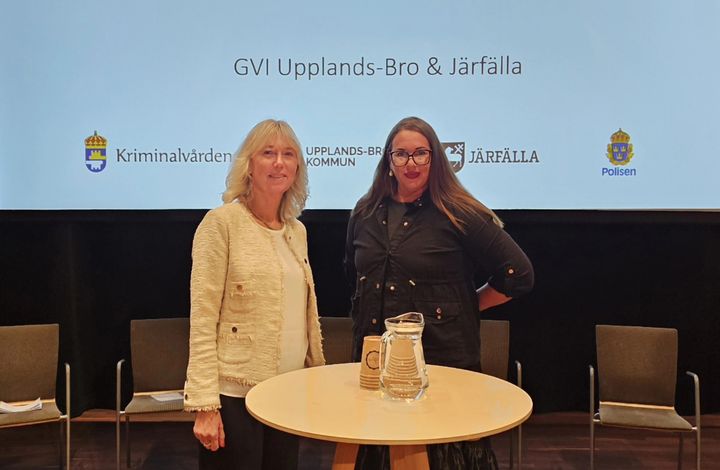 Kommundirektörerna Vesna Jovic, Järfälla kommun och Ida Texell, Upplands-Bro kommun.