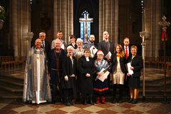 Mottagarna av Svenska kyrkans liturgipris, Samiska rådets kulturpris och Svenska kyrkans kulturstipendiater uppmärksammades på måndagen i en gudstjänst ledd av ärkebiskop Martin Modéus.