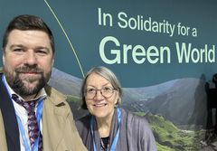 Gabriel Liljenström och Margareta Koltai är med på klimattoppmötet COP29 i Baku.