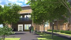 Visionsbild av det särskilda boendet som ska byggas på Linköpingsvägen 7.