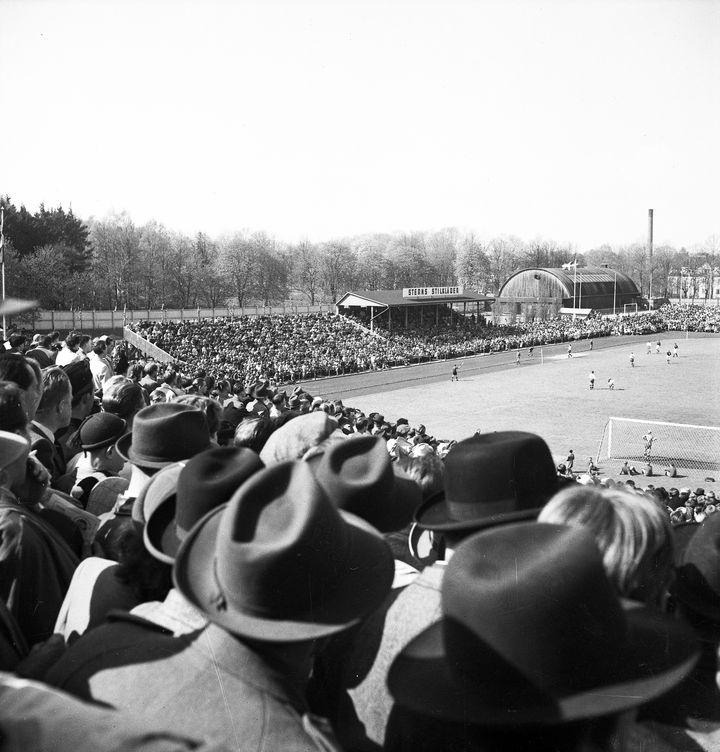 Publikbild från Galgbergets topp, cirka 1951.