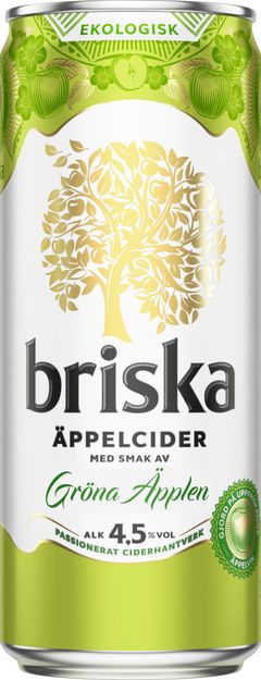 Produktbild på Briska Äpple Eko 4,5 % burk 33 cl