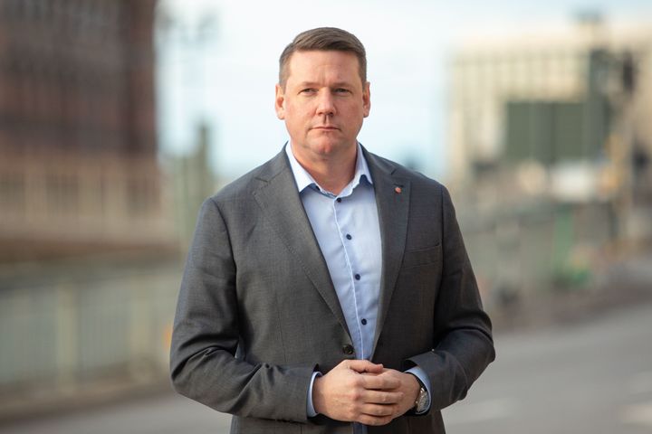 Socialdemokraternas partisekreterare Tobias Baudin