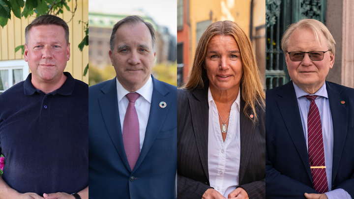 Tobias Baudin, Stefan Löfven, Anna-Caren Sätherberg och Peter Hultqvist åker på turné i norra Sverige