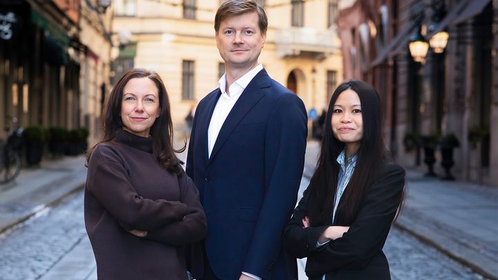 Fr.v: Anna Sundesten, Peter Hedlund och Ellen Hagström förstärker redaktionen på EFN Finansmagasinet.