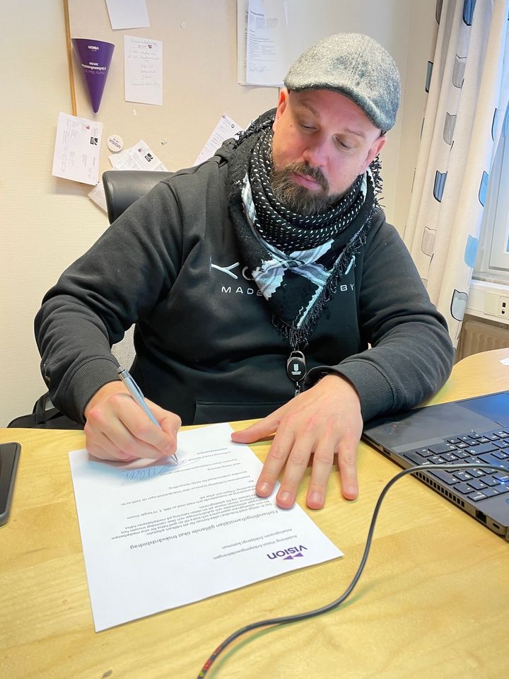 Fredrik Wicksell, avdelningsordförande för Vision i Enköping
