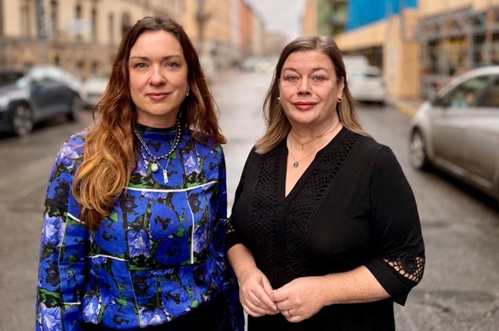 Veronica Magnusson, förbundsordförande Vision och Malin Ragnegård, förbundsordförande Kommunal