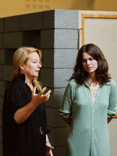 Beata Gårdeler och Karin Franz Körlof. Bild från repetition.