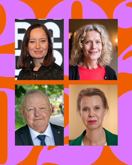 Kitte Wagner, Åsa Wikforss, Hans Adolfsson och Anne Lagercrantz