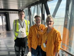 På Kastrup möttes resenärerna av Vings egen personal.