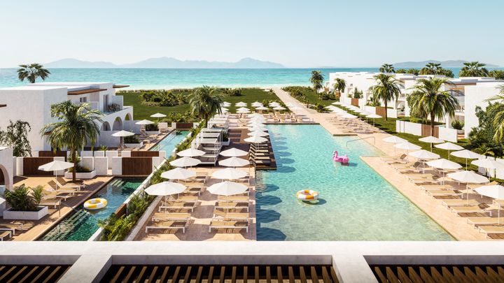Skiss på Vings nya Sunwing Marmari Beach på Kos