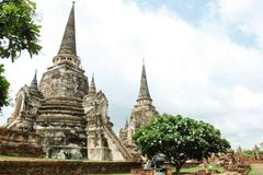 Tempel ruiner i Ayutthaya