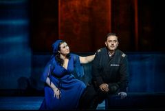 Aida, Kungliga Operan. Oksana Nosatova och Milen Bozhkov. Foto: Kungliga Operan/Sören Vilks
