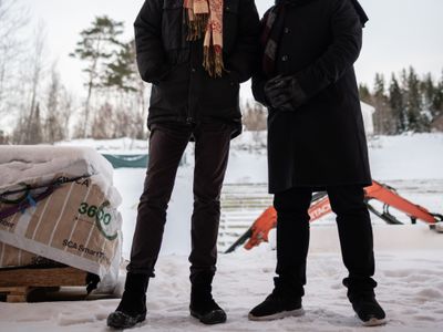 Tomas Ledin och regissören Markus Virta. Foto: Caroline Nordén