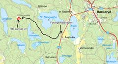 Vägbeskrivning till samlingsplatsen i Fösingsmåla.