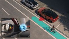 Nya T-Roc är som standard utrustad med ett urstigningsvarningssystem som kan skydda cyklister.