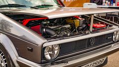 Första generationen Golf är en betydelsefull modell i Volkswagens historia. På Bug Run visas allt från originalbilar till högprestandabyggen med moderna motorlösningar.