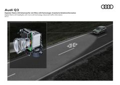 Med avancerade trafikinformation kan en snöflinga projiceras på vägen vid risk för halka