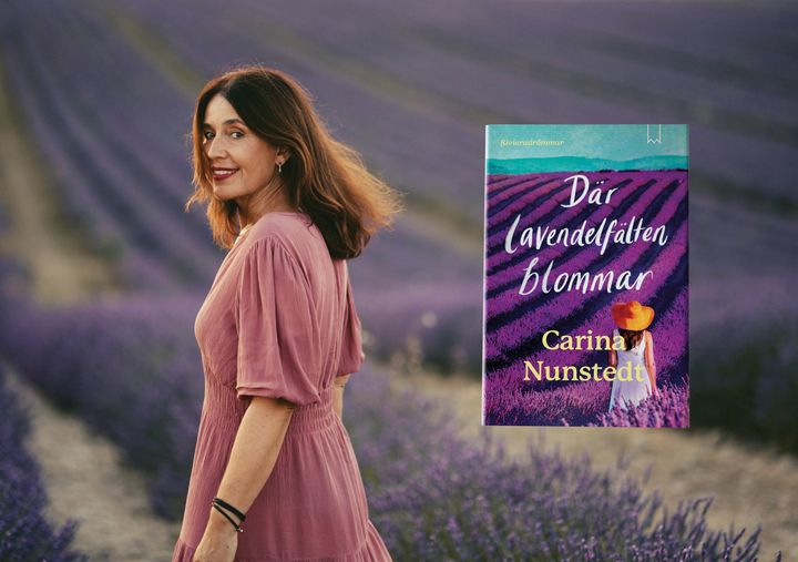 Carina Nunstedt är aktuell med Där lavendelfälten blommar. Foto: Kajsa Göransson.