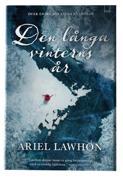 Boken "Den långa vinterns år" av Ariel Lawhon med ett vintrigt omslag som visar is och snö.