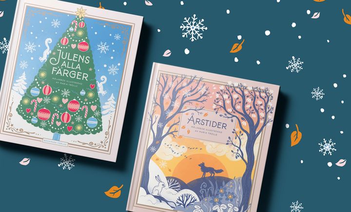 Målarböckerna Årstider och Julens alla färger av Maria Trolle