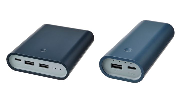 Bild på portabel batteriladdare som återkallas i två versioner