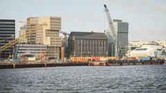 Kontorshuset Habitat 7 på Masthuggskajen är en av Göteborgs nya stora träbyggnader.