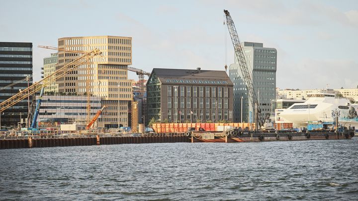 Kontorshuset Habitat 7 är ett exempel på modern träarkitektur som lyfts fram under mässan Trä & Teknik i Göteborg.