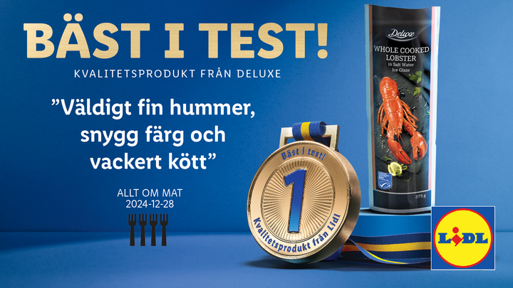 Lidls frysta hummer vinner bäst i test.