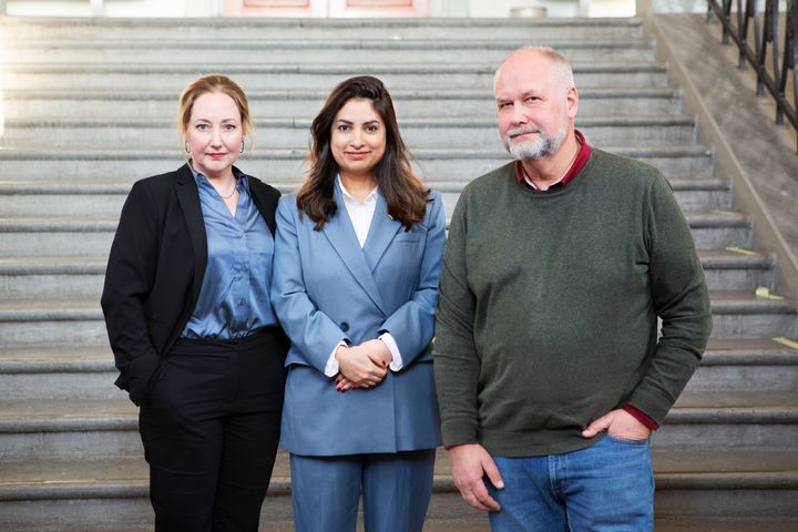 Hanna Gedin, Nooshi Dadgostar och Jonas Sjöstedt. Jonas (Umeå) är förstanamn på Vänsterpartiets EU-lista, Hanna (Malmö) är tvåa.