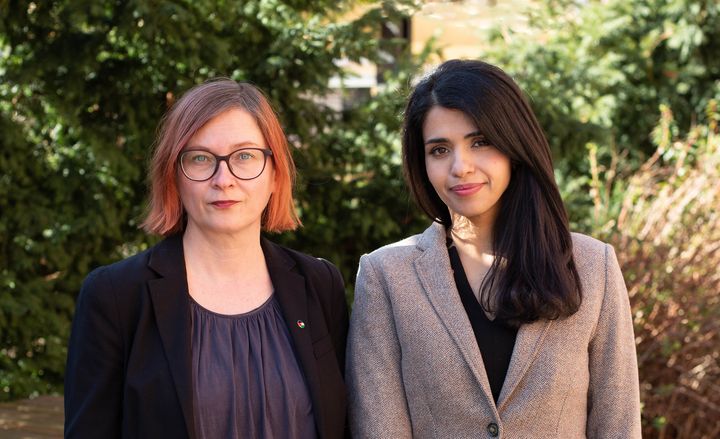 Nina Jakku och Anfal Mahdi.