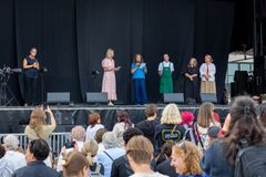 Priscermonin för Göteborgsmåltiden på Kungstorget under Göteborgs Kulturkalas