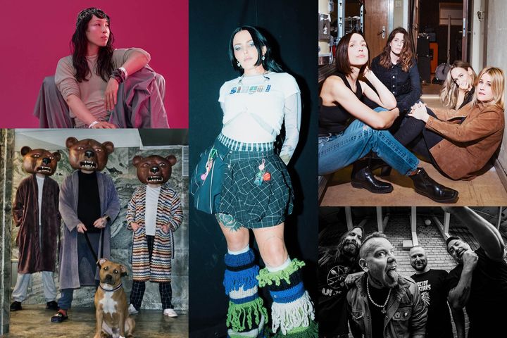 Bildcollage av artister som Yukimi, Teddybears, Miriam Bryant, Sahara Hotnights och LOK.