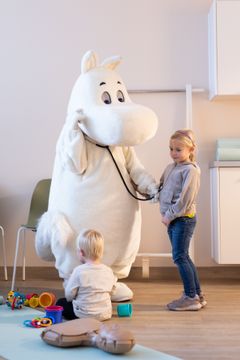 Mumin på besök på BVC på Meliva Masthuggskajen