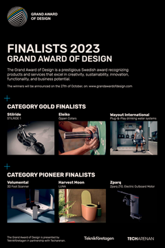 Samtliga finalister i Grand Award of Design 2023