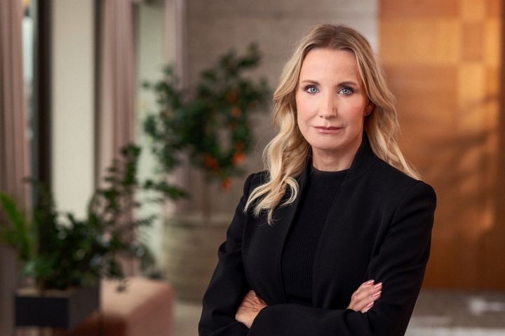 Porträtt av Pia Sandvik, vd för Teknikföretagen.