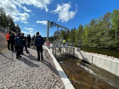 Visning av fiskvägen i Laxberg