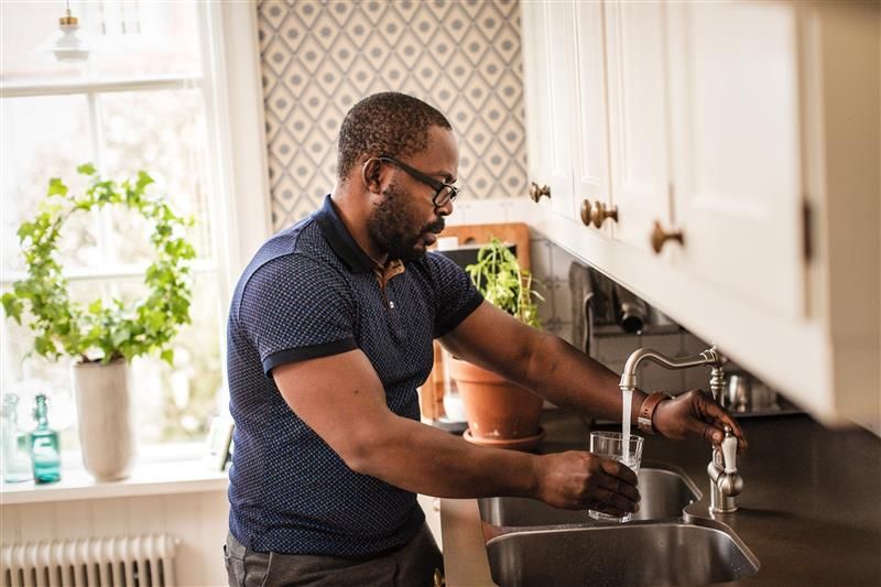 Rent vatten i kranen.