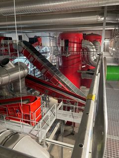 Interiör Gärstad sorteringsanläggning