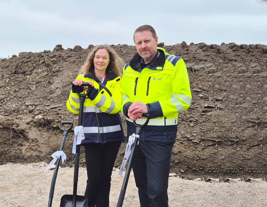 Conny Udd, vd Tekniska verken och Maria Almesåker (M), styrelseordförande Tekniska verken