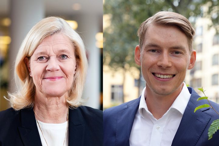 Lena-Liisa Tengblad, vd Gröna arbetsgivari och Joakim Wirén, chefsekonom Gröna arbetsgivare