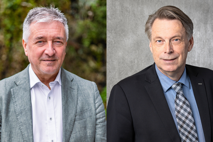 Från vänster, Jörgen Backersgård, ordförande SWETIC, och Anders Lenhoff, förbundsdirektör på Innovationsföretagen.