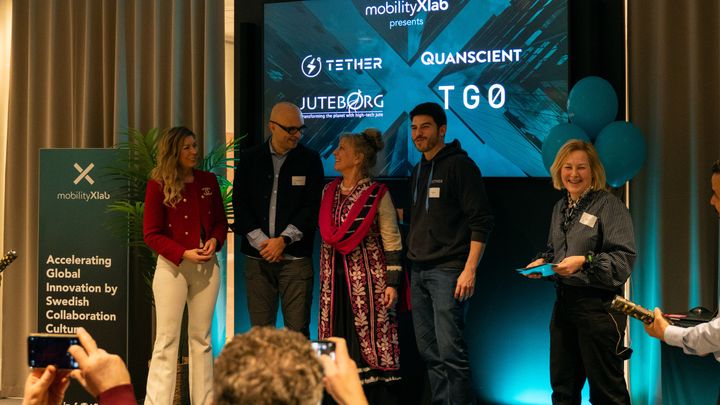 Grundarna av Juteborg, Tether och TG0 presenterade sina startups för Göteborgs innovationsekosystem vid ett event på MobilityXlab.