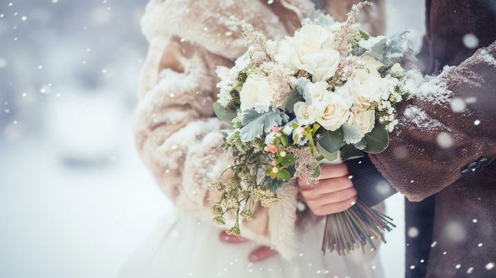 Vinterbröllop bukett