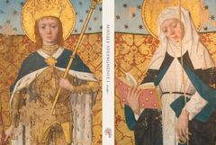 Äldre kristna motiv som framsida och baksida på bok